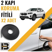 B&M Kauçuk Bmw X3 G01 (2018-2025) Kapı Koruma Fitili-Iki KAPI-SIYAH-BM1070