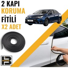 B&M Kauçuk Toyota Avensis (2015-2018) Kapı Koruma Fitili-Iki KAPI-SIYAH-BM1030