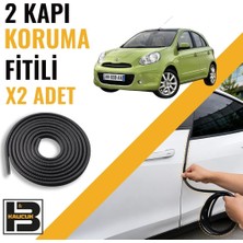 B&M Kauçuk Nissan Micra (2011-2017) Kapı Koruma Fitili-Iki KAPI-SIYAH-BM1037