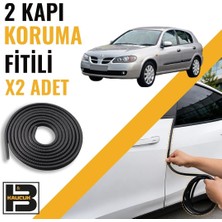 B&M Kauçuk Nissan Almera Hatchback (2000-2006) Kapı Koruma Fitili-Iki KAPI-SIYAH-BM1043