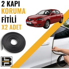 B&M Kauçuk Mazda 3 Sedan (2003-2008) Kapı Koruma Fitili-Iki KAPI-SIYAH-BM1187