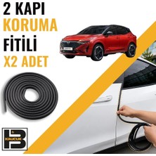 B&M Kauçuk Nissan Qashqai (2022-2025) Kapı Koruma Fitili-Iki KAPI-SIYAH-BM1054