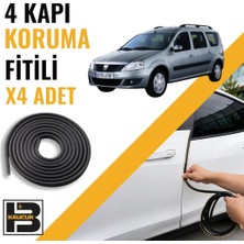 B&M Kauçuk Dacia Logan Mcv (1,nesil) Kapı Koruma Fitili-4 KAPI-SIYAH-BM2201