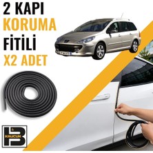 B&M Kauçuk Peugeot 307 Station Wagon Kapı Koruma Fitili-Iki KAPI-SIYAH-BM1236