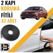 B&M Kauçuk Hyundai Elantra (2020-2025) Kapı Koruma Fitili-Iki KAPI-SIYAH-BM0965