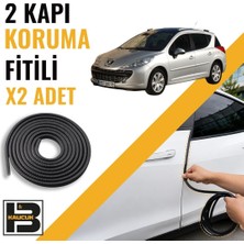 B&M Kauçuk Peugeot 207 Station Wagon Kapı Koruma Fitili-Iki KAPI-SIYAH-BM1228