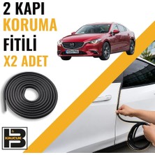 B&M Kauçuk Mazda 6 Sedan (2013-2018) Kapı Koruma Fitili-Iki KAPI-SIYAH-BM1198