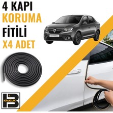 B&M Kauçuk Renault Symbol (3.nesil) Kapı Koruma Fitili-4 KAPI-SIYAH-BM2164