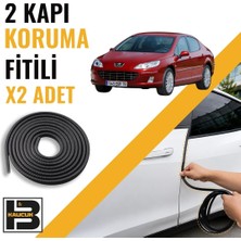 B&M Kauçuk Peugeot 407 Kapı Koruma Fitili-Iki KAPI-SIYAH-BM1239