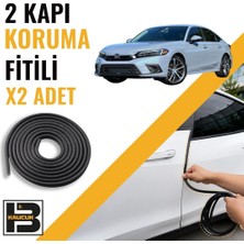 B&M Kauçuk Honda Civic (2022-2025) Kapı Koruma Fitili-Iki KAPI-SIYAH-BM1286