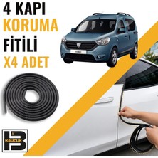 B&M Kauçuk Dacia Dokker Kapı Koruma Fitili-4 KAPI-SIYAH-BM2195