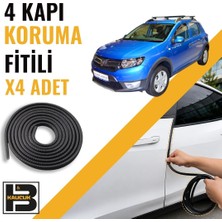 B&M Kauçuk Dacia Sandero 2.nesil Kapı Koruma Fitili-4 KAPI-SIYAH-BM2198