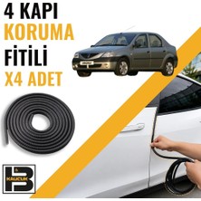 B&M Kauçuk Dacia Logan (1.nesil) Kapı Koruma Fitili-4 KAPI-SIYAH-BM2200