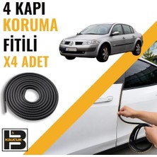 B&M Kauçuk Renault Megane 2 Sedan Kapı Koruma Fitili-4 KAPI-SIYAH-BM2169