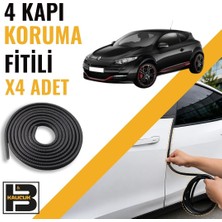 B&M Kauçuk Renault Megane 3 Rs Kapı Koruma Fitili-4 KAPI-SIYAH-BM2175