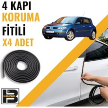 B&M Kauçuk Renault Megane 2 Hatchback Kapı Koruma Fitili-4 KAPI-SIYAH-BM2170