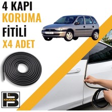 B&M Kauçuk Opel Corsa B Kapı Koruma Fitili-4 KAPI-SIYAH-BM2213