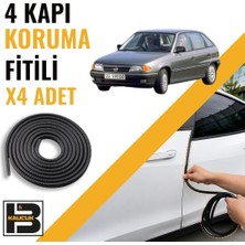 B&M Kauçuk Opel Astra F Hatcback (1991-2002) Kapı Koruma Fitili-4 KAPI-SIYAH-BM2205