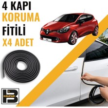 B&M Kauçuk Renault Clio 4 Hatcback Kapı Koruma Fitili-4 KAPI-SIYAH-BM2157