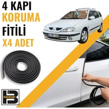 B&M Kauçuk Renault Megane 1 Station Wagon Kapı Koruma Fitili-4 KAPI-SIYAH-BM2168