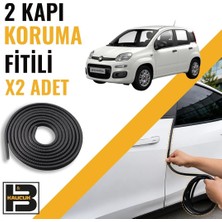 B&M Kauçuk Fiat Panda (2012-2025) Kapı Koruma Fitili-Iki KAPI-SIYAH-BM1273