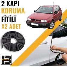 B&M Kauçuk Volkswagen Golf 3.nesil Kapı Koruma Fitili-Iki KAPI-SIYAH-BM1287