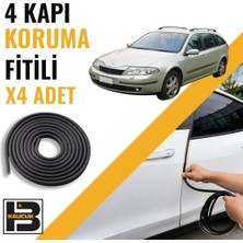 B&M Kauçuk Renault Laguna 2 Station Wagon Kapı Koruma Fitili-4 KAPI-SIYAH-BM2188