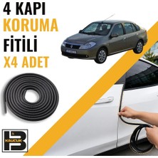 B&M Kauçuk Renault Symbol (2.nesil) Kapı Koruma Fitili-4 KAPI-SIYAH-BM2163