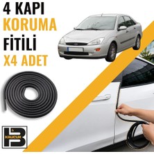 B&M Kauçuk Ford Focus Sedan (1.nesil) Kapı Koruma Fitili-4 KAPI-SIYAH-BM2230