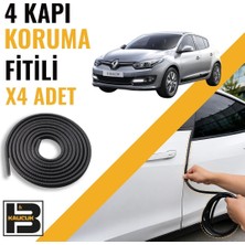B&M Kauçuk Renault Megane 3 Hatcback Kapı Koruma Fitili-4 KAPI-SIYAH-BM2172
