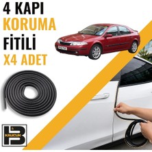 B&M Kauçuk Renault Laguna 2 Sedan Kapı Koruma Fitili-4 KAPI-SIYAH-BM2187
