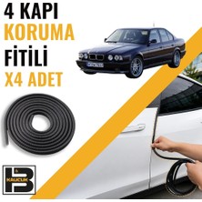 B&M Kauçuk Bmw 5 Serisi E34 (1988-1995) Kapı Koruma Fitili-4 KAPI-SIYAH-BM2344
