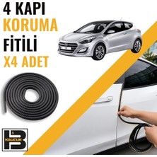 B&M Kauçuk Hyundai I30 (2012-2017) Kapı Koruma Fitili-4 KAPI-SIYAH-BM2261