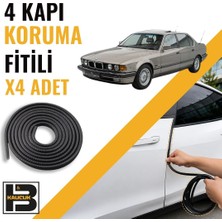 B&M Kauçuk Bmw 7 Serisi E32 (1987-1994) Kapı Koruma Fitili-4 KAPI-SIYAH-BM2343