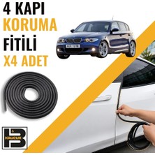 B&M Kauçuk Bmw 1 Serisi E81 (2007-2012) Kapı Koruma Fitili-4 KAPI-SIYAH-BM2349