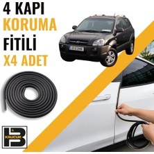 B&M Kauçuk Hyundai Tucson (2004-2009) Kapı Koruma Fitili-4 KAPI-SIYAH-BM2257