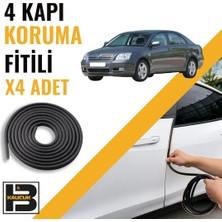 B&M Kauçuk Toyota Avensis (2003-2009) Kapı Koruma Fitili-4 KAPI-SIYAH-BM2313