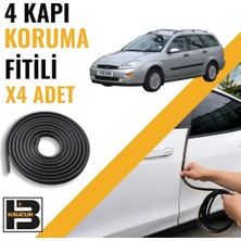 B&M Kauçuk Ford Focus Station Wagon (1.nesil) Kapı Koruma Fitili-4 KAPI-SIYAH-BM2231