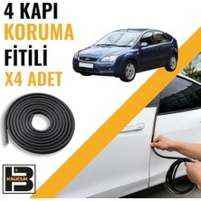B&M Kauçuk Ford Focus Hatchback (2.nesil) Kapı Koruma Fitili-4 KAPI-SIYAH-BM2238