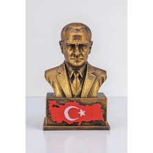 Neora Ulu Önder Mustafa Kemal Atatürk Büst Figür Bronz Renk 10 cm