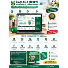 Volkan Ziraat Mühendislik Ilaçlama Şirketi Profesyonel Iş Yönetim Sistemi Kullanıma Hazır Excel Iş Takip, Müşteri Yönetimi ve Finansal Kontrol Programı