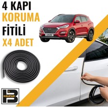 B&M Kauçuk Hyundai Tucson (2015-2020) Kapı Koruma Fitili-4 KAPI-SIYAH-BM2258
