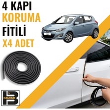 B&M Kauçuk Hyundai I20 (2008-2014) Kapı Koruma Fitili-4 KAPI-SIYAH-BM2263