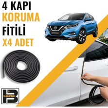 B&M Kauçuk Nissan Qashqai (2014-2021) Kapı Koruma Fitili-4 KAPI-SIYAH-BM2340