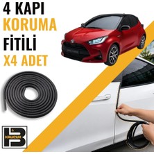 B&M Kauçuk Toyota Yaris Vision (2020-2022) Kapı Koruma Fitili-4 KAPI-SIYAH-BM2293