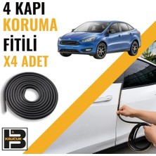 B&M Kauçuk Ford Focus Sedan (3.nesil) Kapı Koruma Fitili-4 KAPI-SIYAH-BM2242