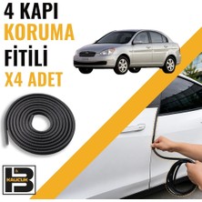 B&M Kauçuk Hyundai Accent (2006-2012) Kapı Koruma Fitili-4 KAPI-SIYAH-BM2248