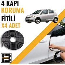 B&M Kauçuk Toyota Yaris (1999-2005) Kapı Koruma Fitili-4 KAPI-SIYAH-BM2290