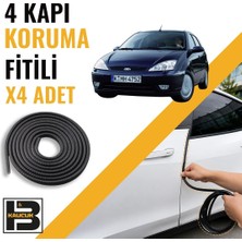 B&M Kauçuk Ford Focus Hatchback (1.nesil) Kapı Koruma Fitili-4 KAPI-SIYAH-BM2232
