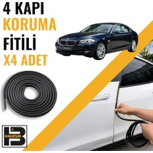 B&M Kauçuk Bmw 5 Serisi F10 (2010-2017) Kapı Koruma Fitili-4 KAPI-SIYAH-BM2353